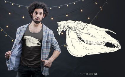 Diseño de camiseta Donkey Skull