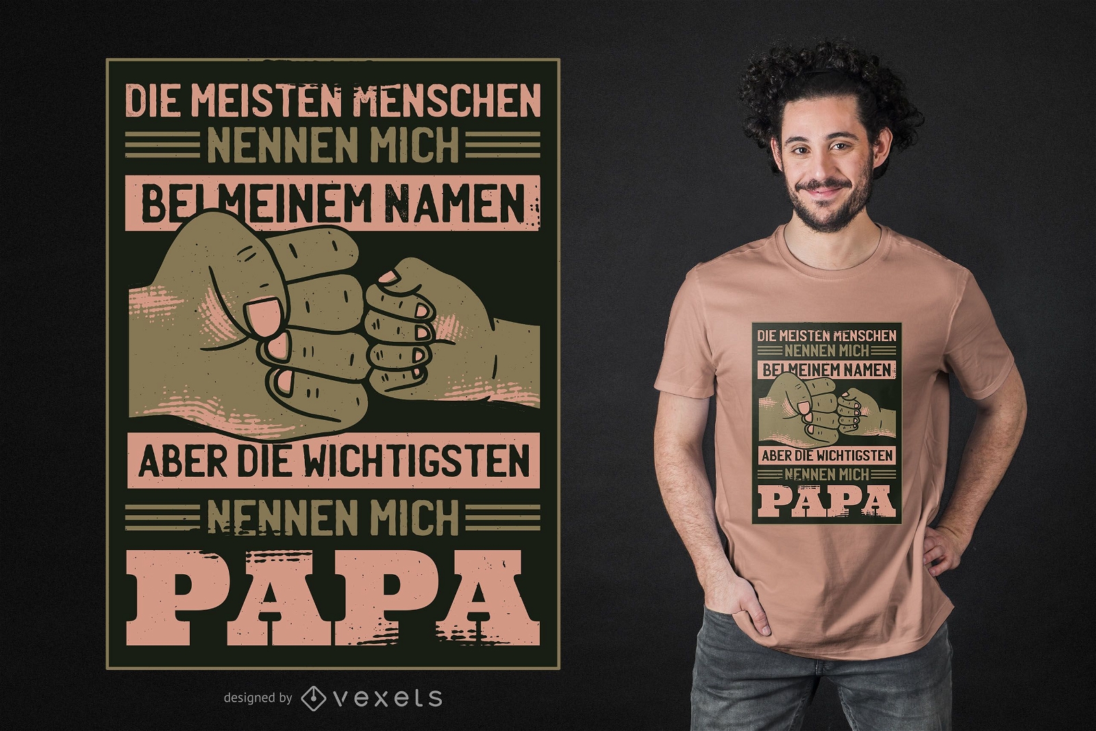Papa deutsches Zitat T-Shirt Design