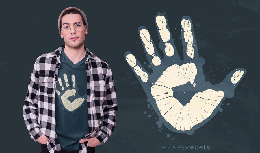 Hand print t-shirt design Hand print t-shirt design