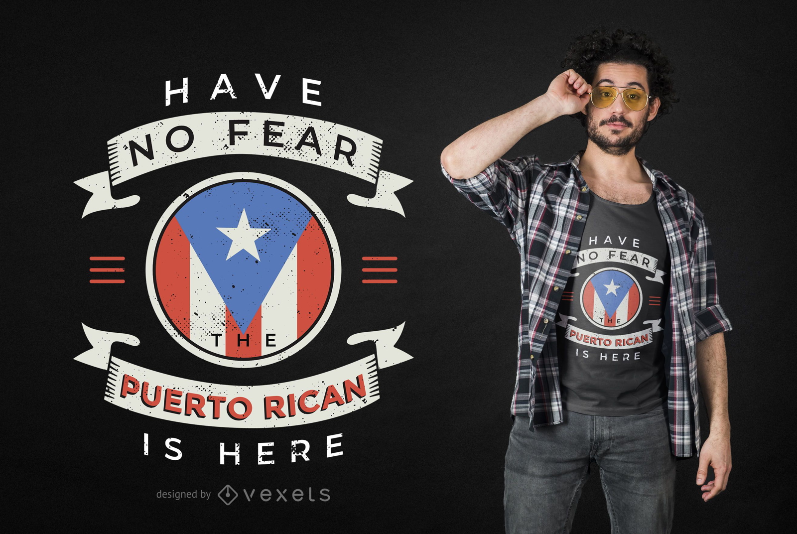 Design de t-shirt com citações de Porto Rico