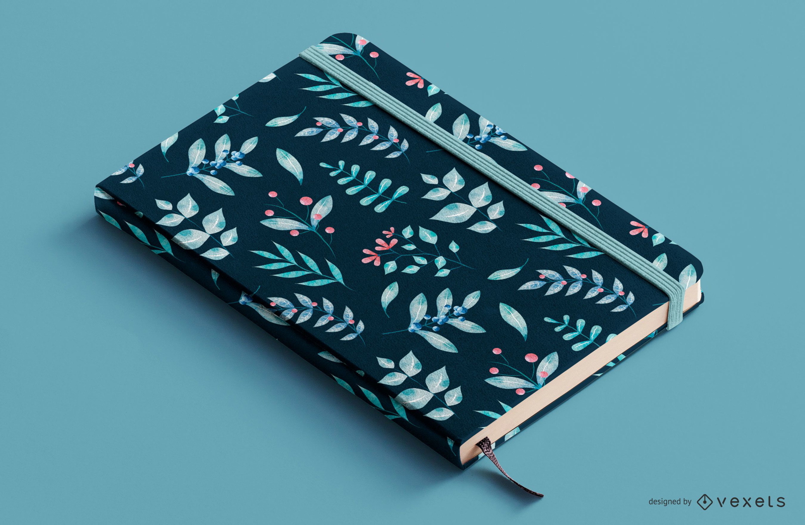 Design floral da capa do livro com plantas