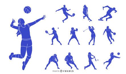 Sports People Silhouette Pack Sports People Silhouette Pack