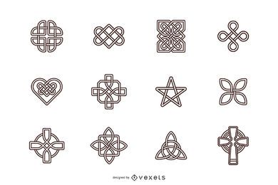 Celtic Knots Stroke Symbol Set Celtic Knots Stroke Symbol Set