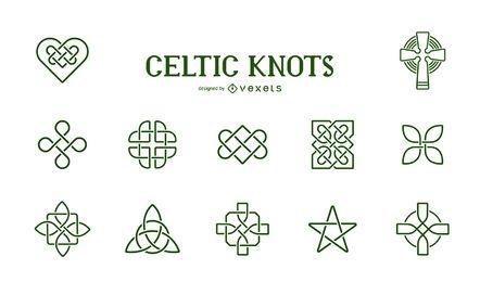 Coleção de símbolos de nós celtas
