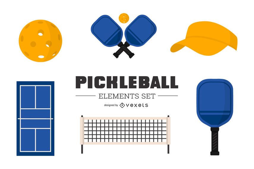 Pickleball Colored Elements Set Pickleball Colored Elements Set