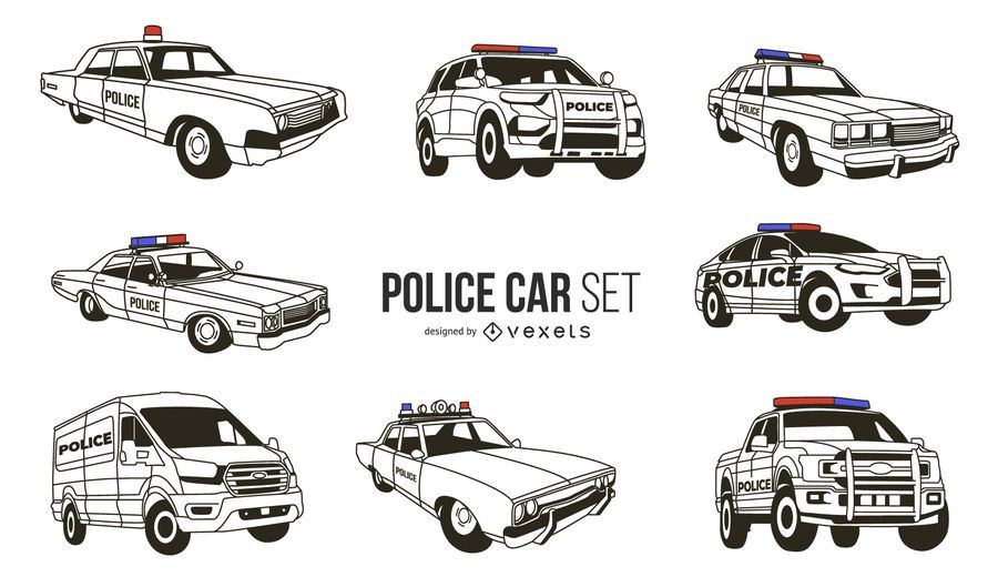 White Police Car Design Pack White Police Car Design Pack