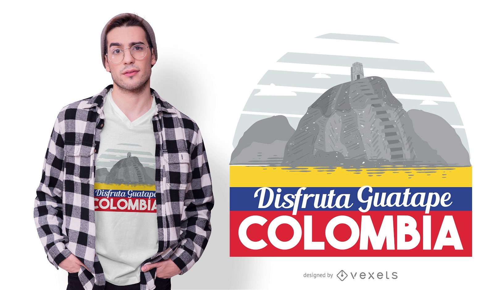 Enjoy colombia t-shirt design