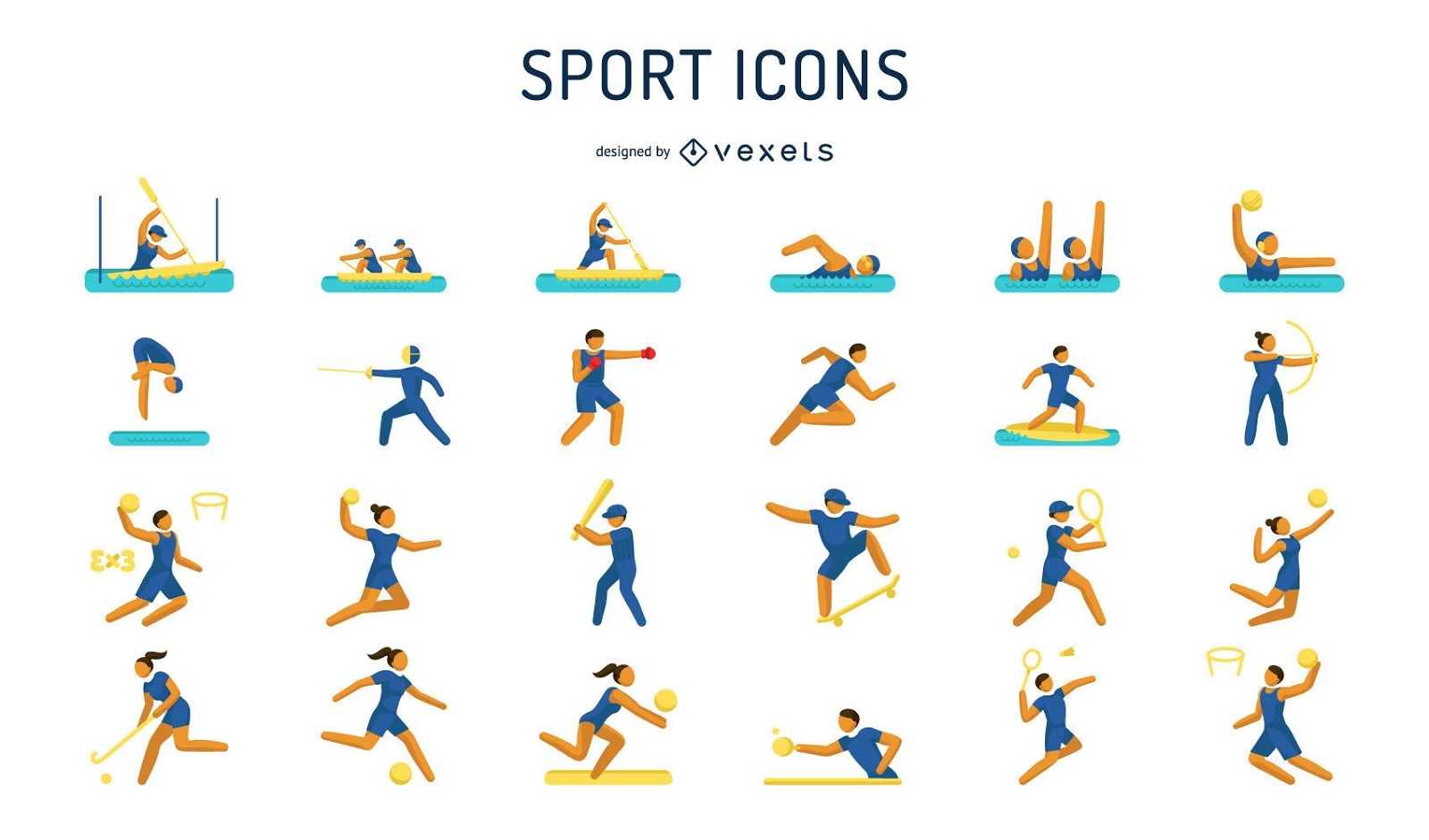 Pacote de ícones de pictograma de jogos de esporte