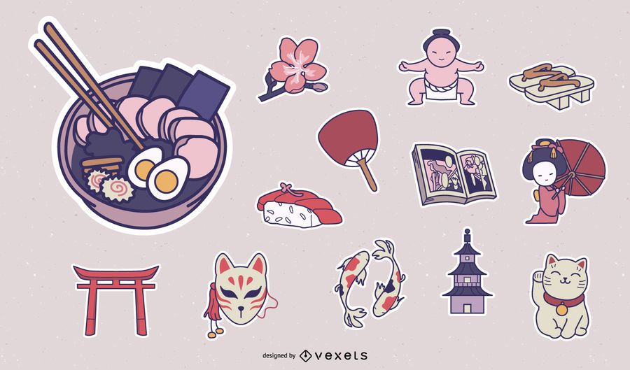 Japanese Culture Vinyl Sticker Pack