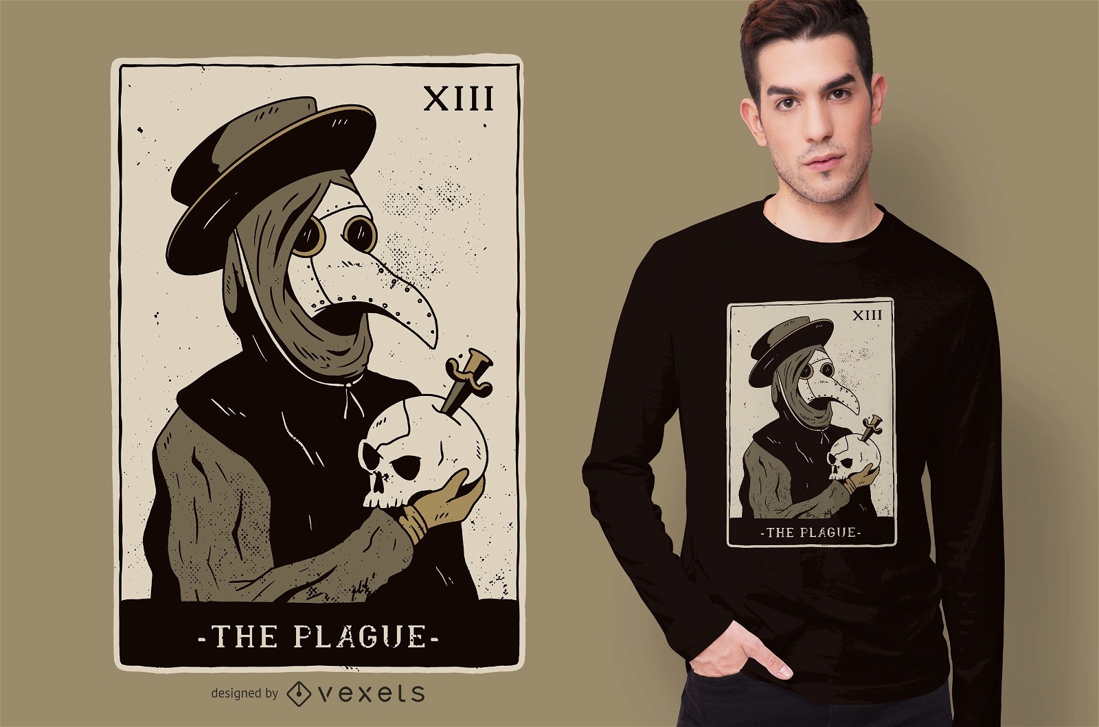 Design de camisetas Plague Doctor Tarot