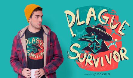 Design de camisetas do sobrevivente da praga