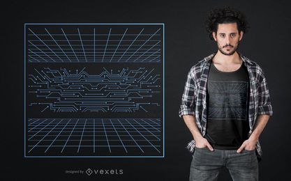 Holographic Grid T-shirt Design