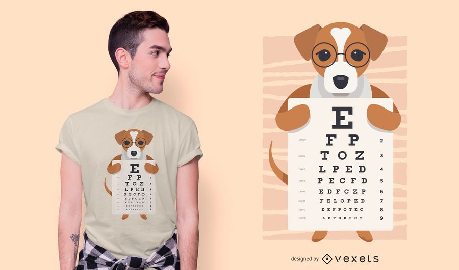 Dog Eye Chart T-shirt Design Dog Eye Chart T-shirt Design