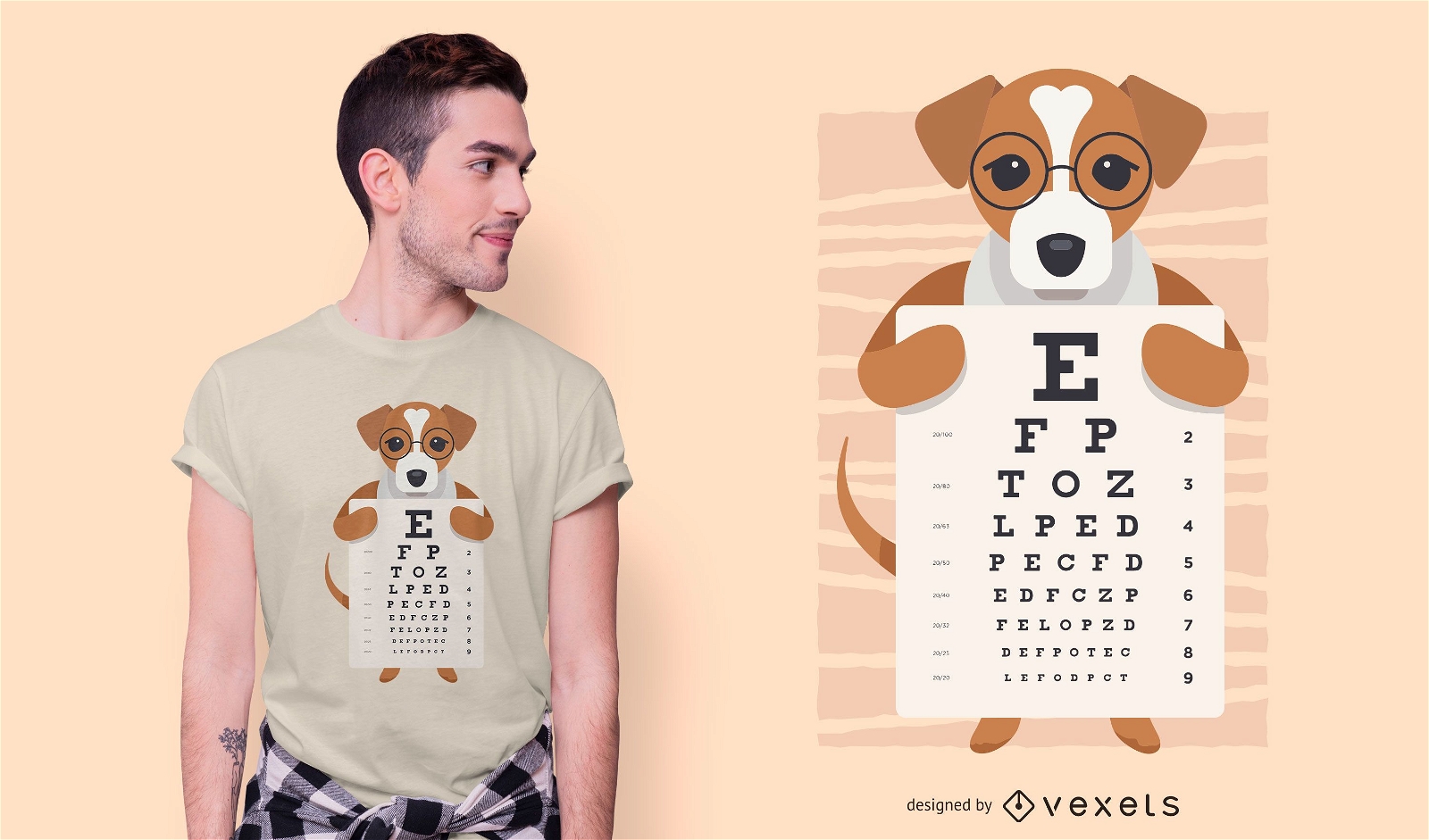Dog Eye Chart T-shirt Design