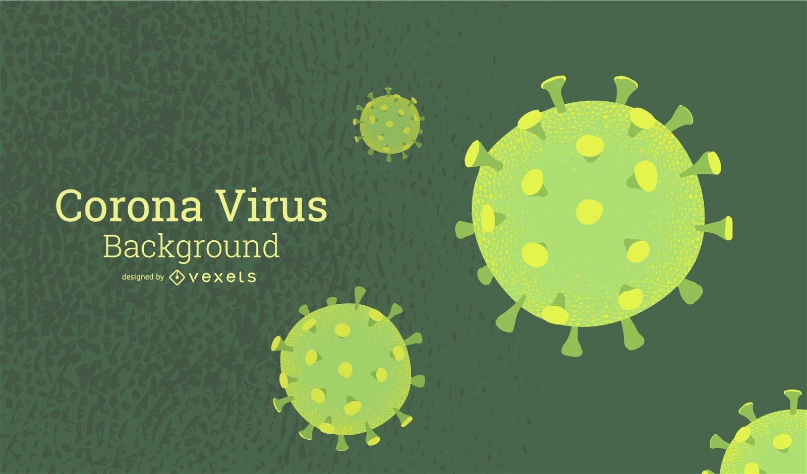 Coronavirus Green Background Design
