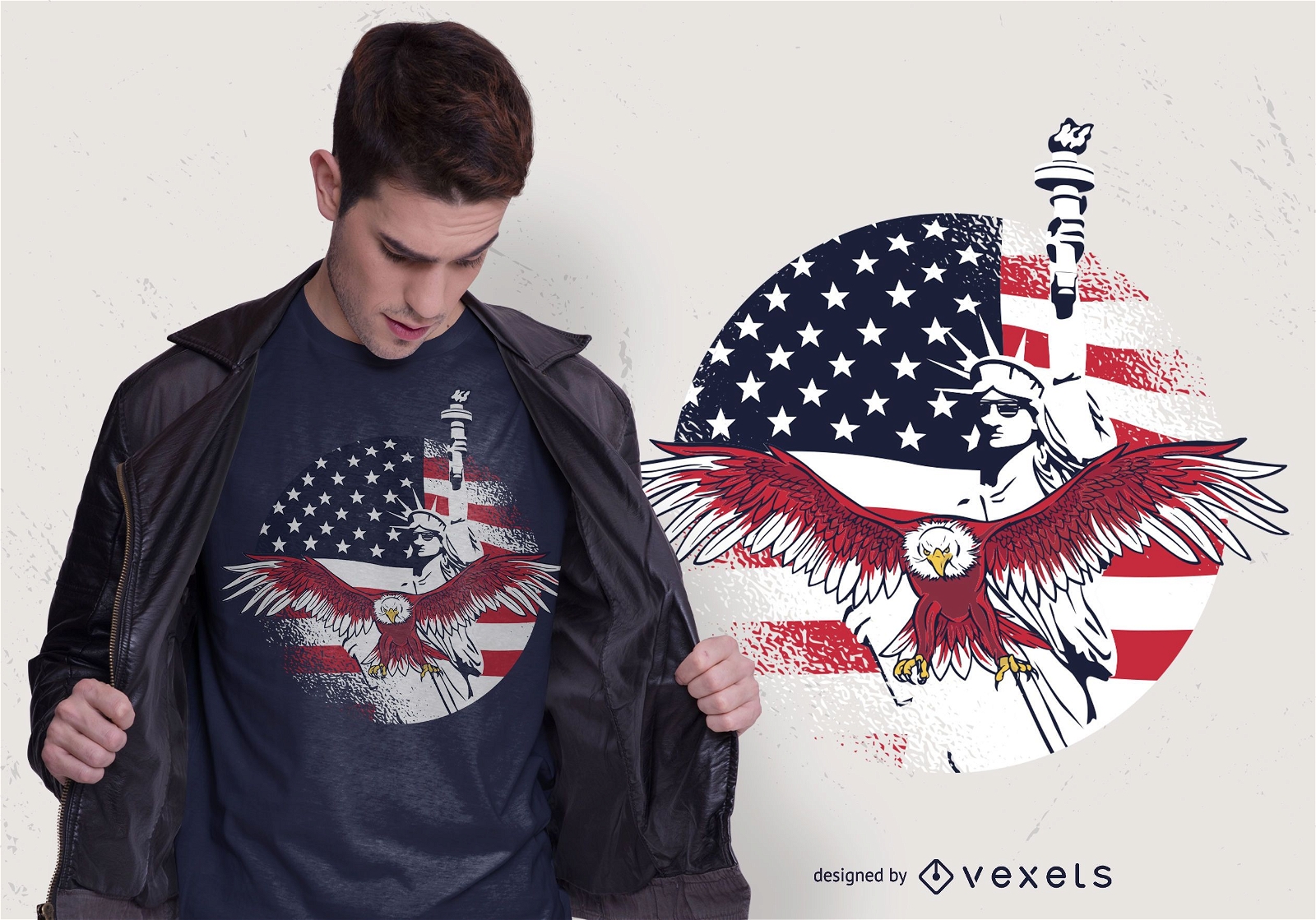 Diseño de camiseta USA Freedom