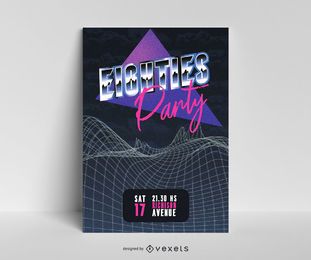 80s Retro Futuristic Poster Design 80s Retro Futuristic Poster Design