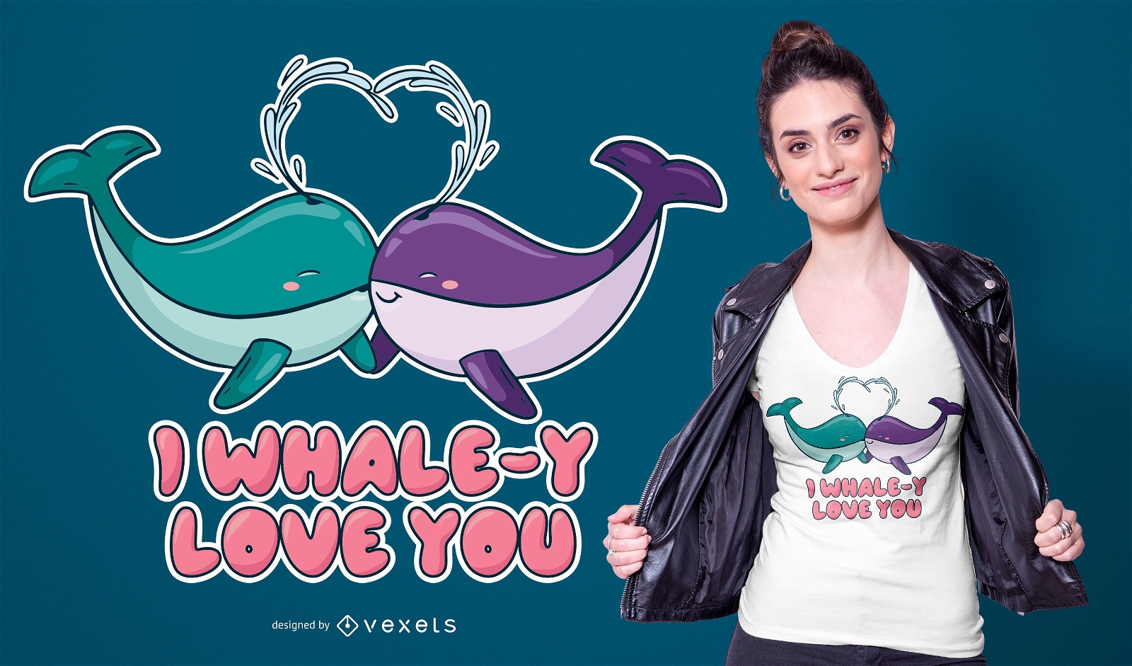 Design de camisetas da Whale Love