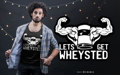 Design engraçado do t-shirt da proteína do soro de leite Design engraçado do t-shirt da proteína do soro de leite