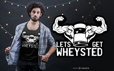 Baixar Vetor De Design De Camisetas Engraçadas De Whey Protein