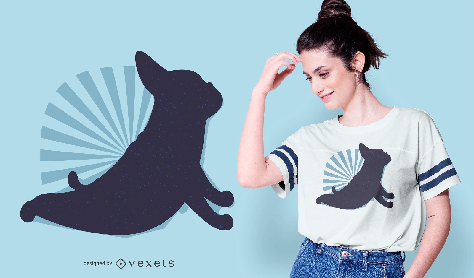 Design de t-shirt para cães de ioga