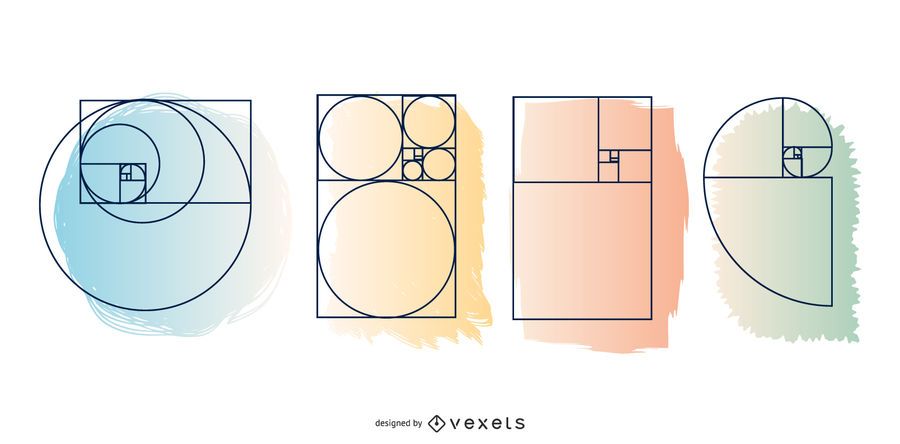 Fibonacci Sequence Design Set - Vector Download