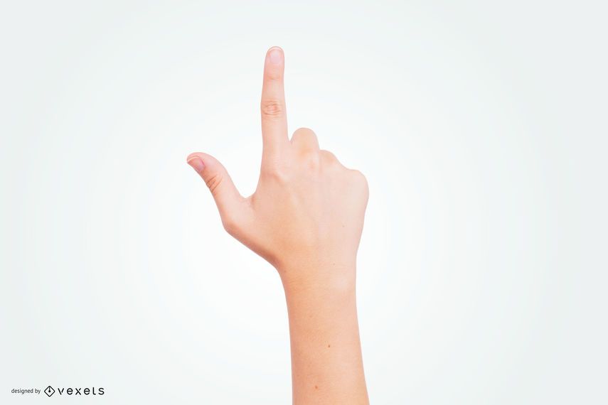 Hand Pointing Up Mockup Hand Pointing Up Mockup