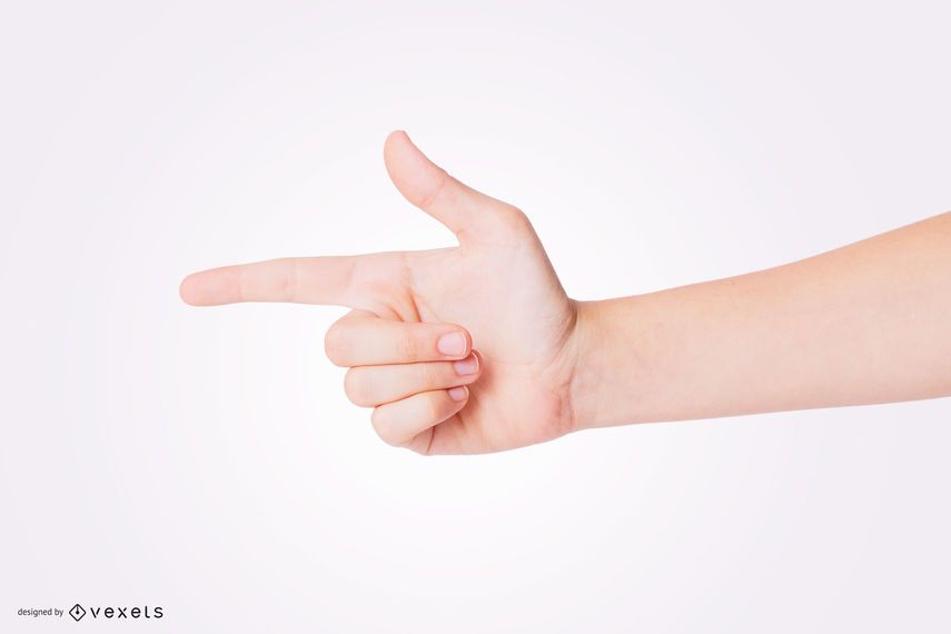 Hand Pointing Sideways Mockup Hand Pointing Sideways Mockup