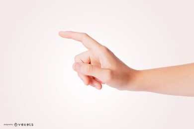 Hand Index Finger Pointing Mockup