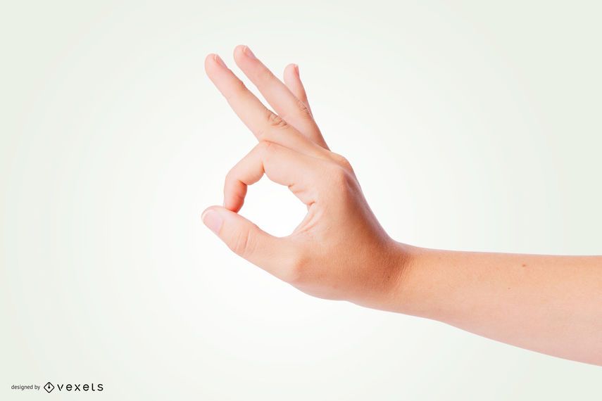 OK Hand Gesture Mockup OK Hand Gesture Mockup