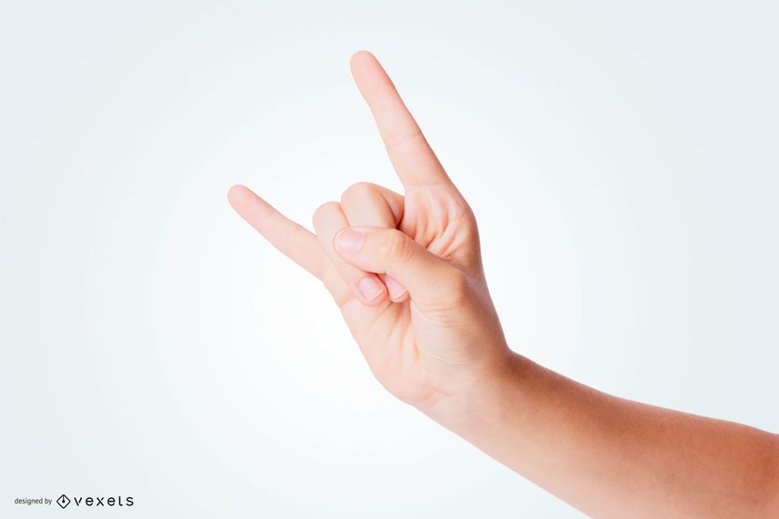 Rock Horns Hand Mockup Rock Horns Hand Mockup