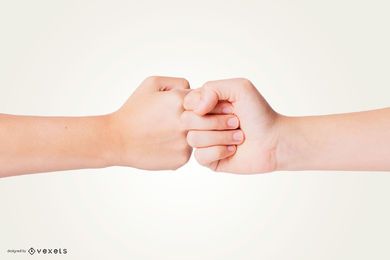 Fauststoß Handmodell