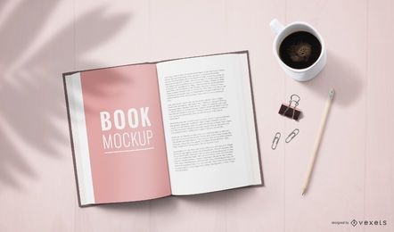 Open Book Page Mockup