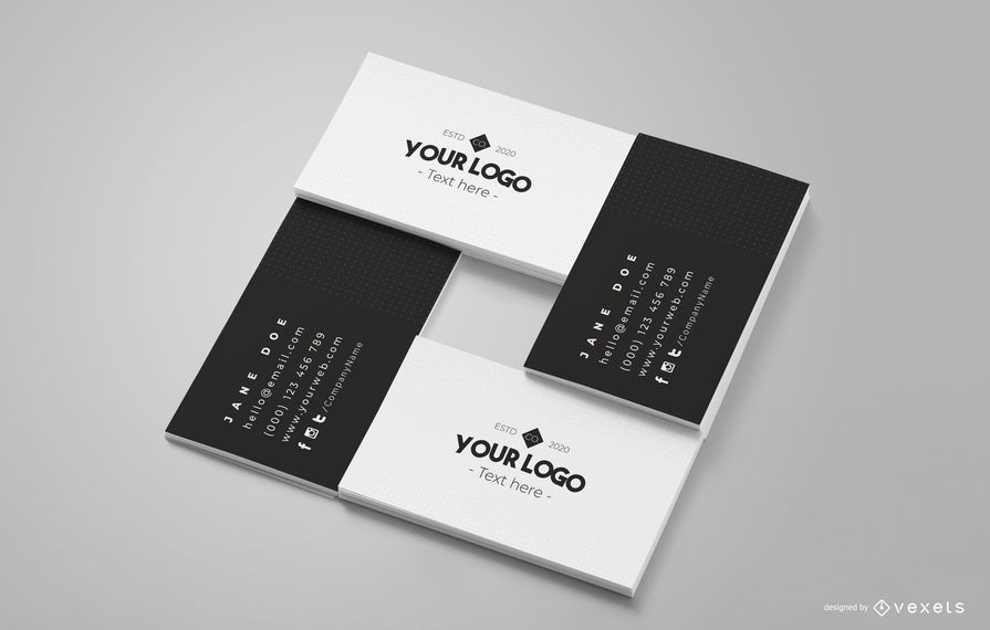 Business Card Square Mockup Composition Psd Mockup Download