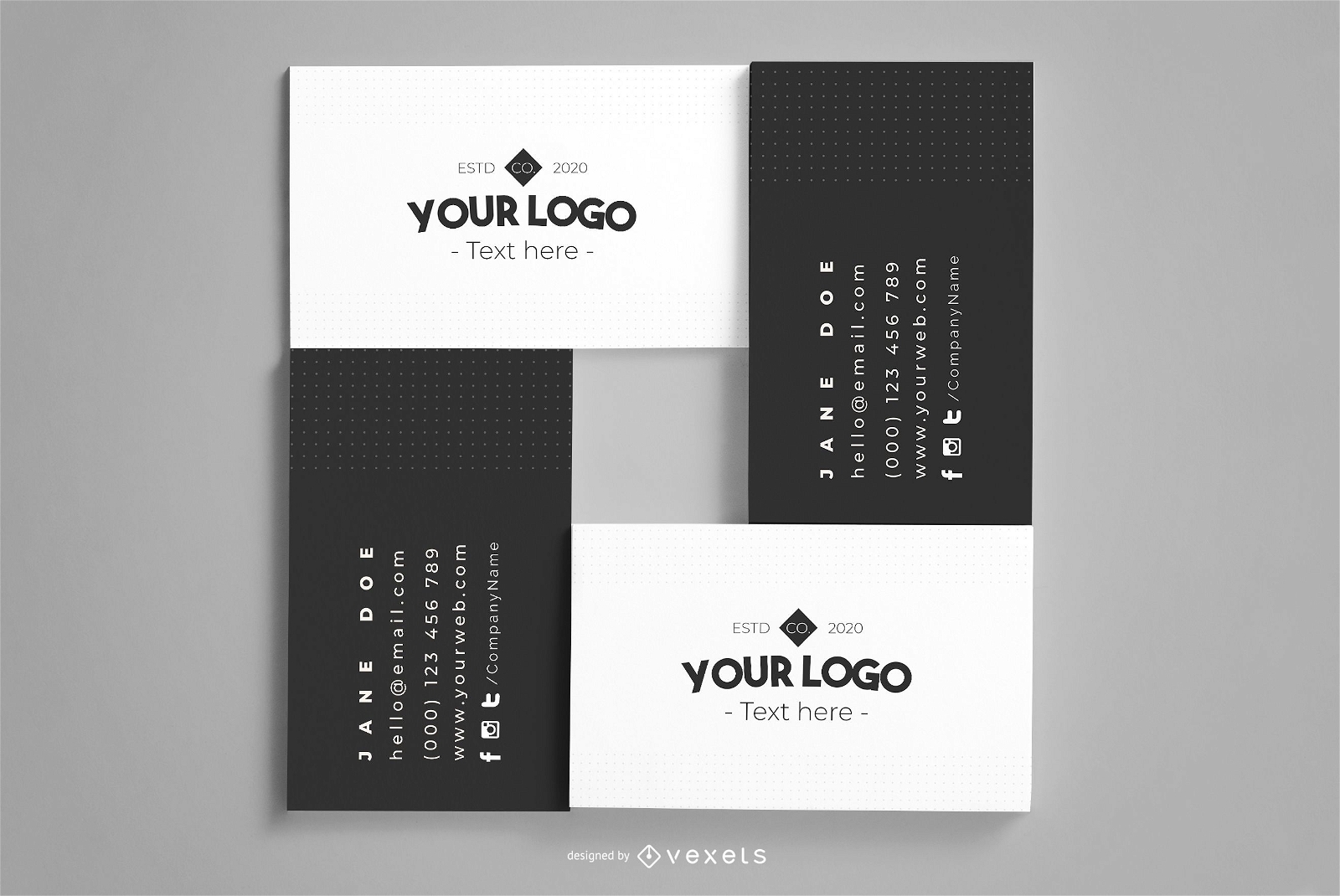 Business Cards Composition Mockup
