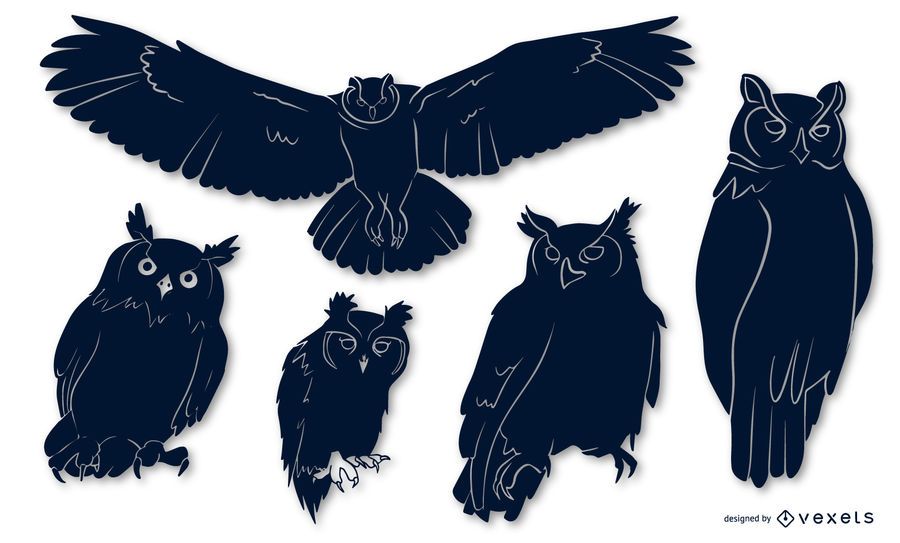 Owl Bird Silhouette Pack Owl Bird Silhouette Pack
