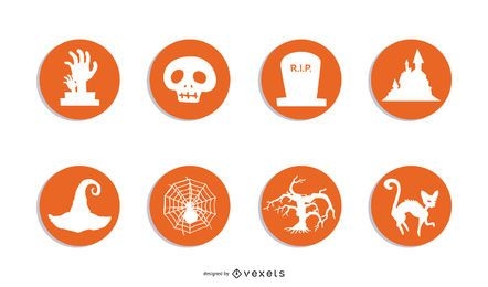 Conjunto de ícones RSS de Halloween