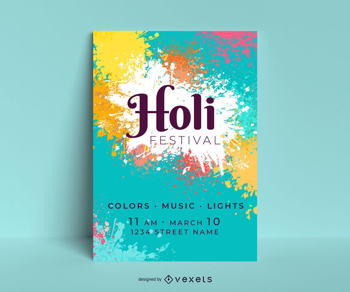 holi event poster