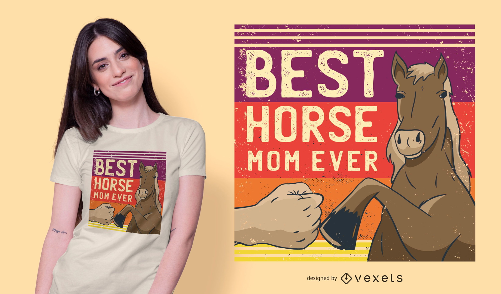 Best Horse Mom Ever T-shirt Design