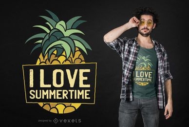 Design de camisetas de verão abacaxi