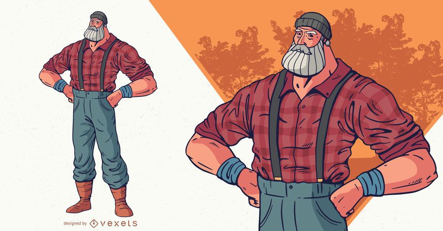 Lumberjack character illustration Lumberjack character illustration