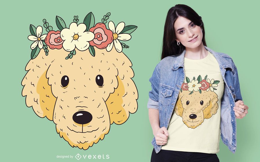 Golden dog t-shirt design Golden dog t-shirt design