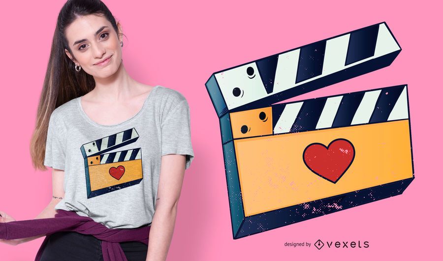 Diseño de camiseta de claqueta Diseño de camiseta de claqueta