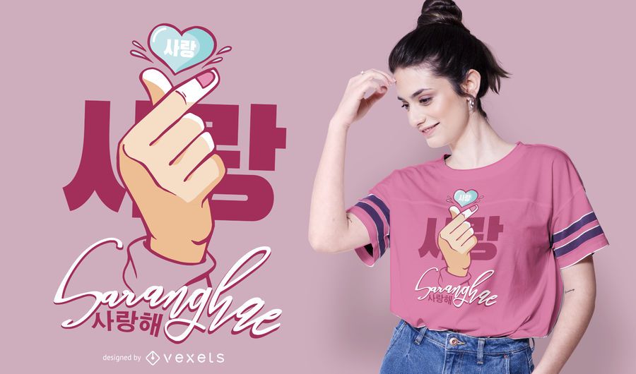 Saranghae Love T-shirt Design Saranghae Love T-shirt Design