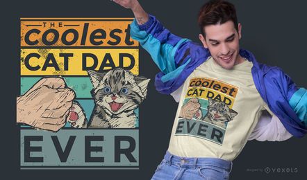 O design o mais fresco do t-shirt do pai do gato O design o mais fresco do t-shirt do pai do gato