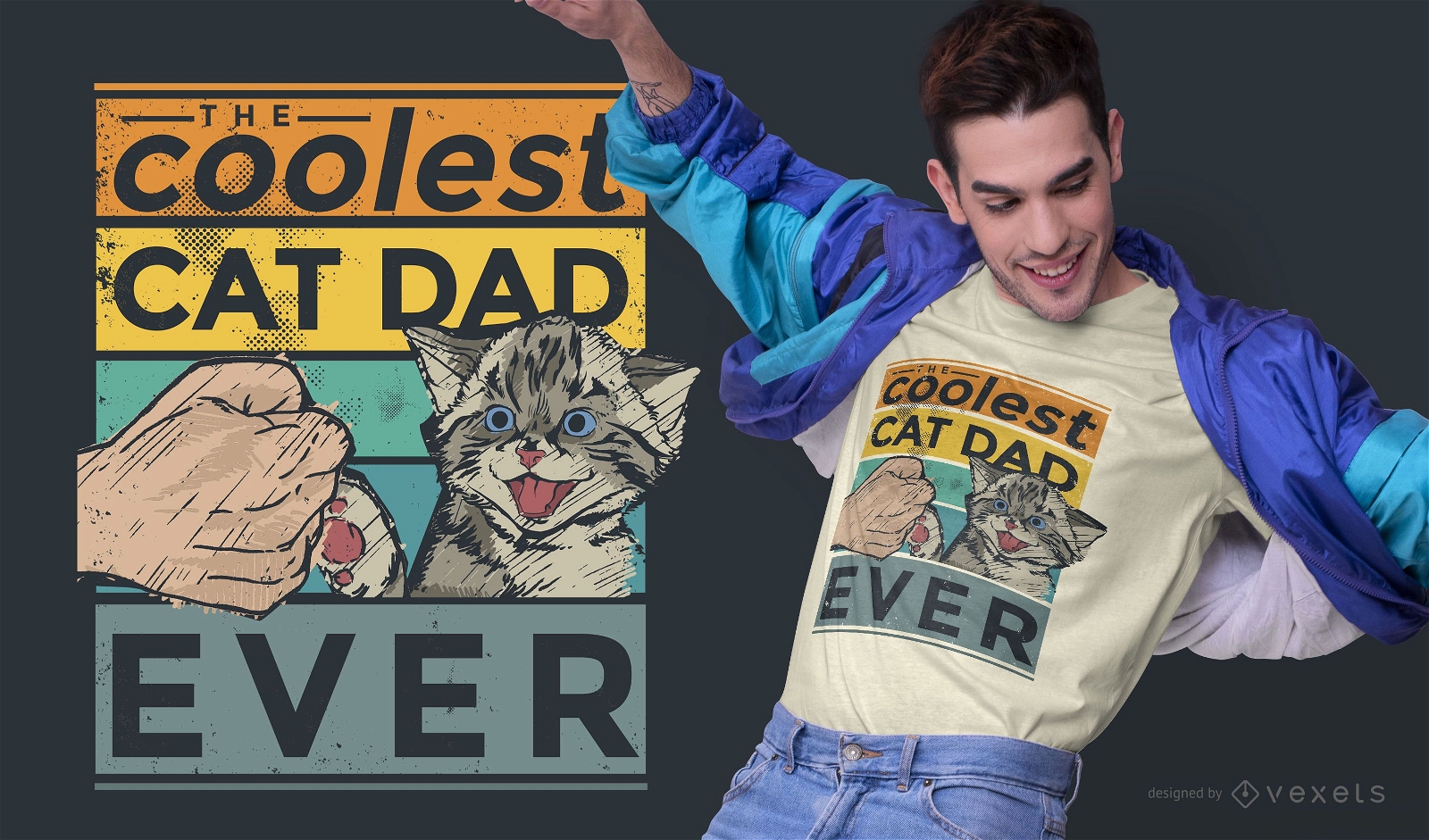 O melhor design de t-shirt do pai do gato
