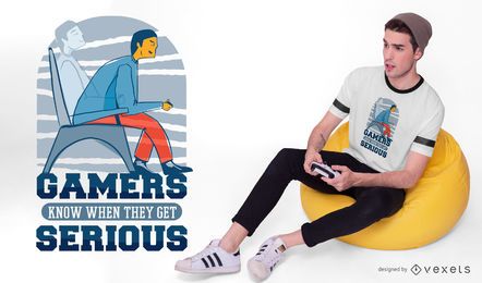 Design de camisetas para jogadores sérios