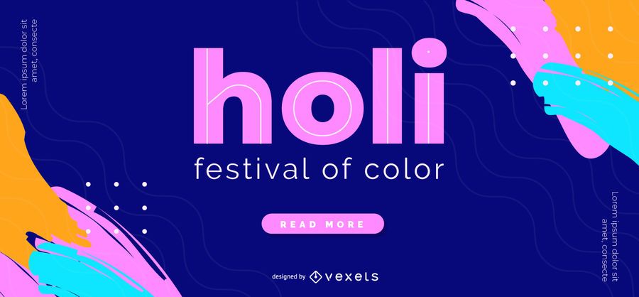 Holi Color Festival Web Slider Design Holi Color Festival Web Slider Design