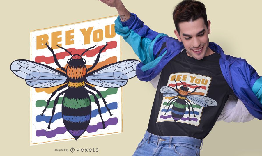 Pride Bee Quote T-shirt Design Pride Bee Quote T-shirt Design