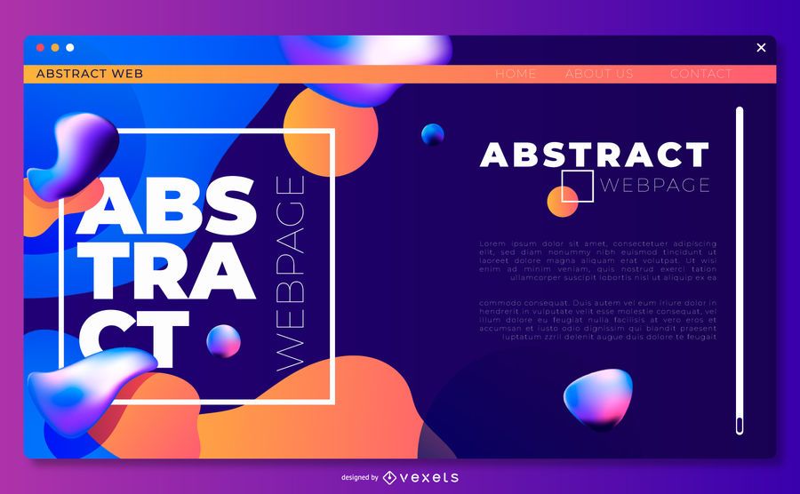 Abstract landing page template Abstract landing page template